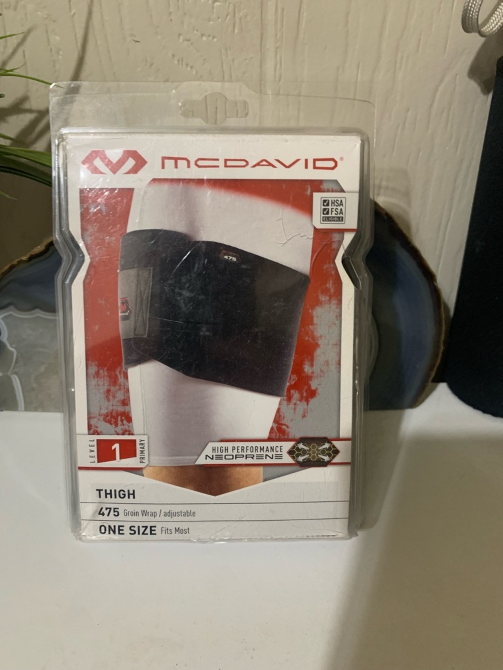 McDavid Black Neoprene Thigh Groin Wrap - One Size
